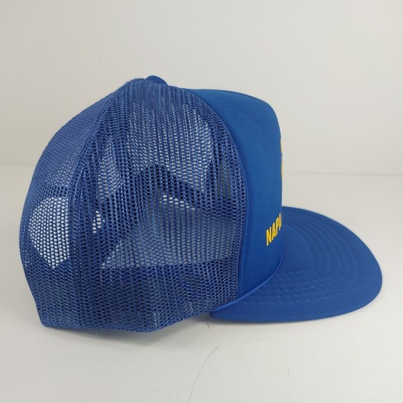 Vintage Foam Napa Auto Parts Mesh Back Trucker Snapback Hat Blue Cap - Picture 3 of 7